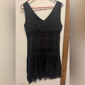 Vintage black lace slip